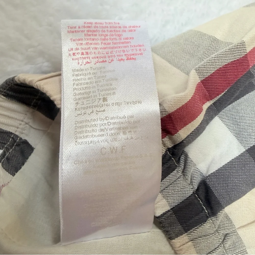 Burberry baby boy infant 12m shorts Half pants Nova Check newborn bottoms beige